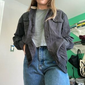 Wrangler black button down flannel shirt